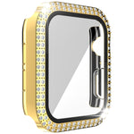 雙排鑽石 PC+強化玻璃錶殼，適用於 Apple Watch Series，3&2&1 38mm，3&2&1 42mm