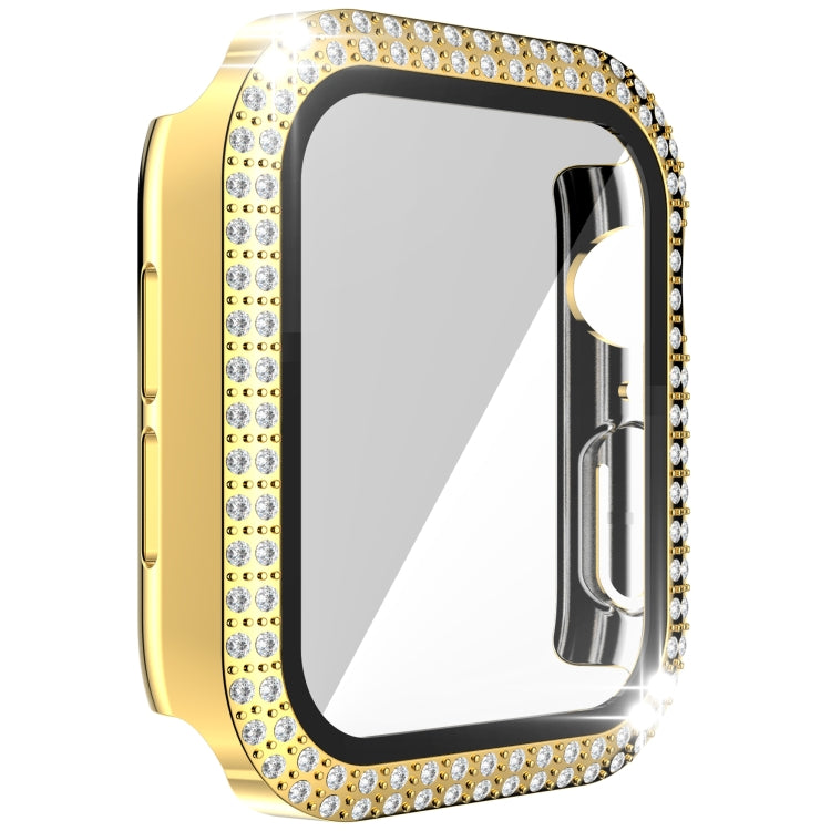 雙排鑽石 PC+強化玻璃錶殼，適用於 Apple Watch Series，3&2&1 38mm，3&2&1 42mm