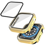 雙排鑽石 PC+強化玻璃錶殼，適用於 Apple Watch Series，3&2&1 38mm，3&2&1 42mm