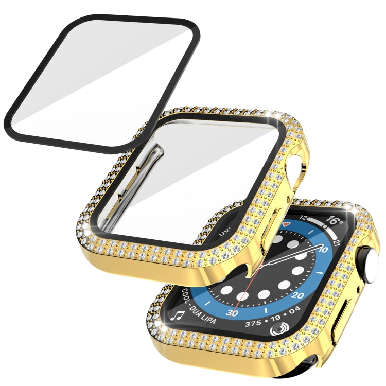 雙排鑽石 PC+強化玻璃錶殼，適用於 Apple Watch Series，3&2&1 38mm，3&2&1 42mm
