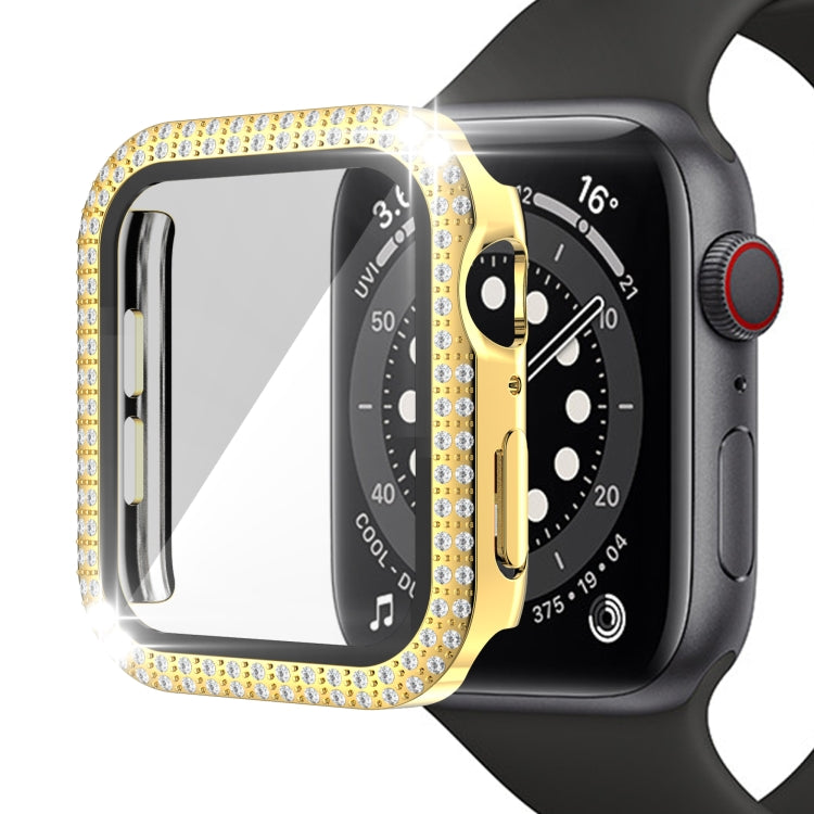 雙排鑽石 PC+強化玻璃錶殼，適用於 Apple Watch Series，3&2&1 38mm，3&2&1 42mm