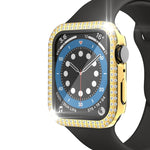 雙排鑽石 PC+強化玻璃錶殼，適用於 Apple Watch Series，3&2&1 38mm，3&2&1 42mm