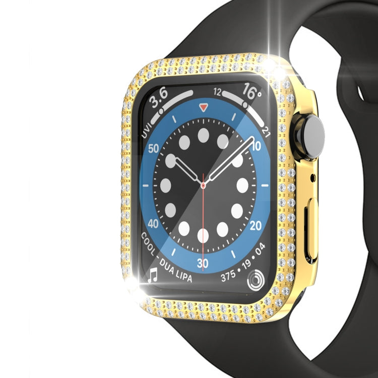 雙排鑽石 PC+強化玻璃錶殼，適用於 Apple Watch Series，3&2&1 38mm，3&2&1 42mm