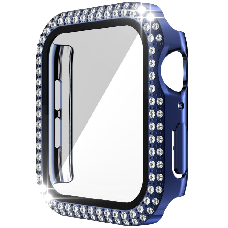 雙排鑽石 PC+強化玻璃錶殼，適用於 Apple Watch Series，3&2&1 38mm，3&2&1 42mm