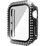 雙排鑽石 PC+強化玻璃錶殼，適用於 Apple Watch Series，3&2&1 38mm，3&2&1 42mm