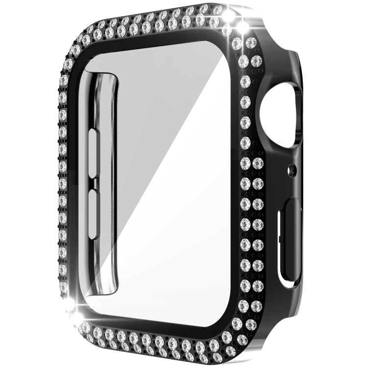 雙排鑽石 PC+強化玻璃錶殼，適用於 Apple Watch Series，3&2&1 38mm，3&2&1 42mm
