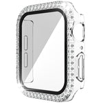 雙排鑽石 PC+強化玻璃錶殼，適用於 Apple Watch Series，3&2&1 38mm，3&2&1 42mm