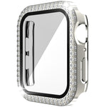 雙排鑽石 PC+強化玻璃錶殼，適用於 Apple Watch Series，3&2&1 38mm，3&2&1 42mm