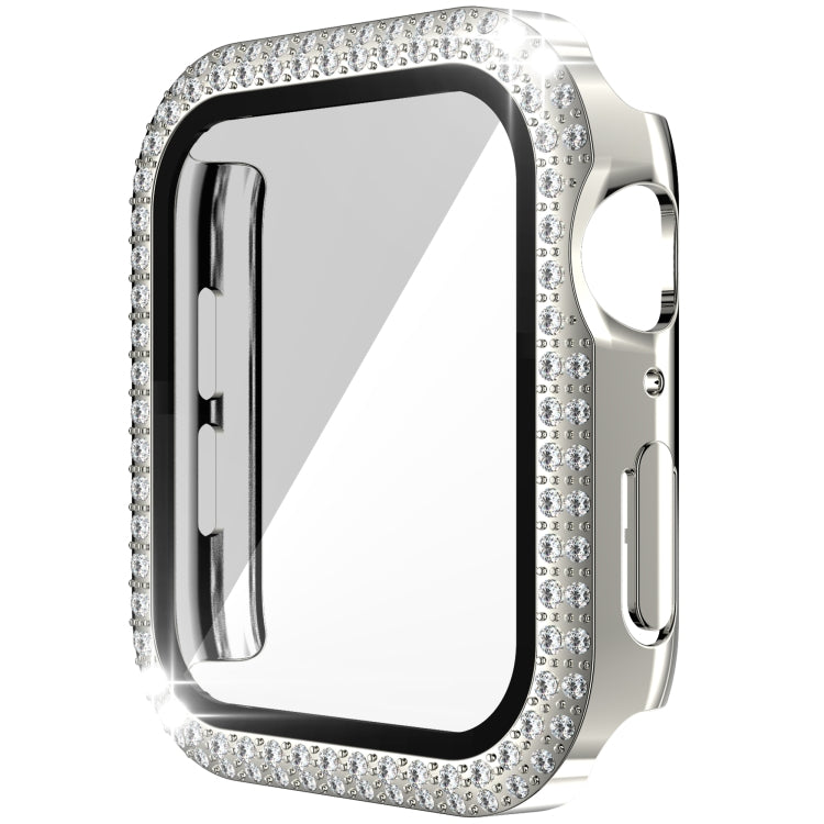 雙排鑽石 PC+強化玻璃錶殼，適用於 Apple Watch Series，3&2&1 38mm，3&2&1 42mm