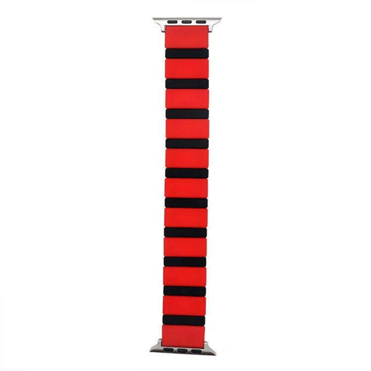 矽膠拼接錶帶，適用於Apple Watch Series，7 41mm / 6&SE&5&4 40mm / 3&2&1 38mm，7 45mm / 6&SE&5&4 44mm / 3&2&1 42mm
