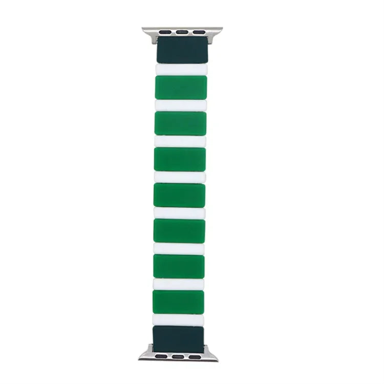 矽膠拼接錶帶，適用於Apple Watch Series，7 41mm / 6&SE&5&4 40mm / 3&2&1 38mm，7 45mm / 6&SE&5&4 44mm / 3&2&1 42mm
