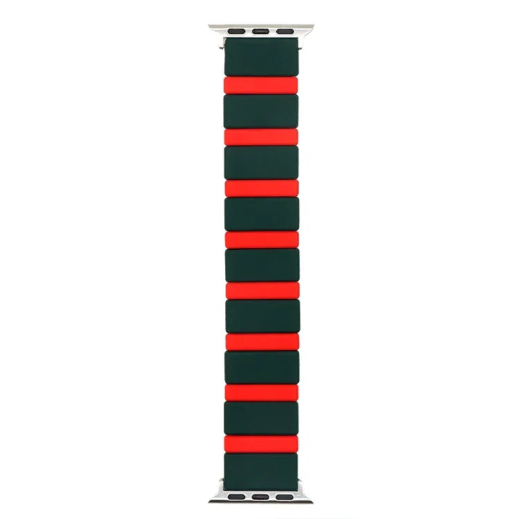 矽膠拼接錶帶，適用於Apple Watch Series，7 41mm / 6&SE&5&4 40mm / 3&2&1 38mm，7 45mm / 6&SE&5&4 44mm / 3&2&1 42mm