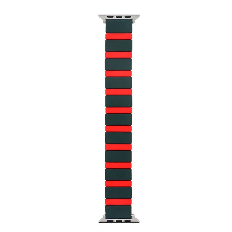 矽膠拼接錶帶，適用於Apple Watch Series，7 41mm / 6&SE&5&4 40mm / 3&2&1 38mm，7 45mm / 6&SE&5&4 44mm / 3&2&1 42mm