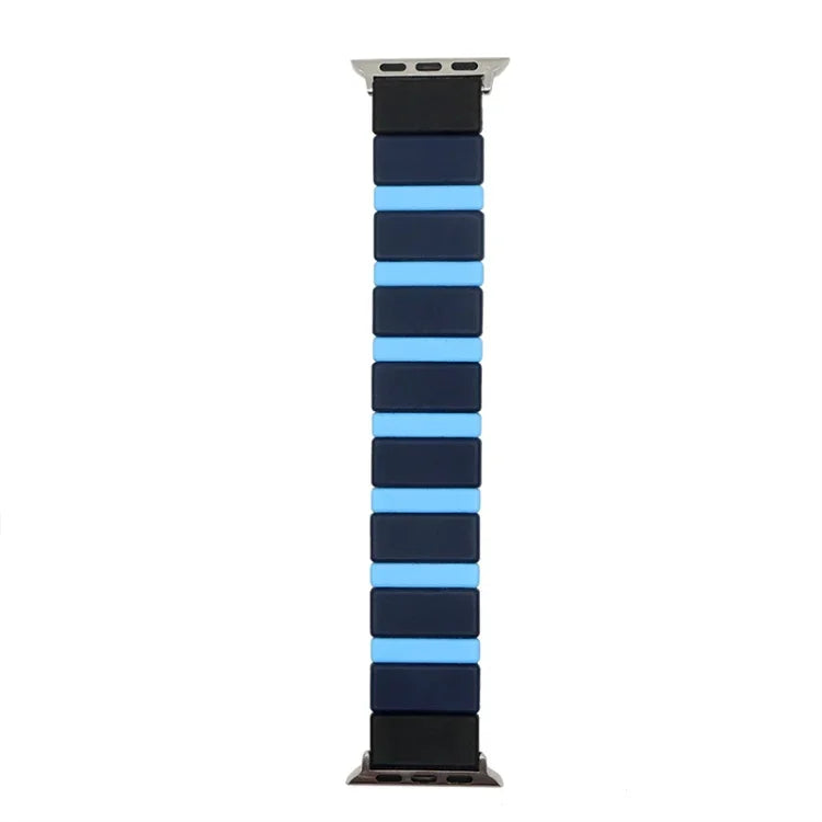 矽膠拼接錶帶，適用於Apple Watch Series，7 41mm / 6&SE&5&4 40mm / 3&2&1 38mm，7 45mm / 6&SE&5&4 44mm / 3&2&1 42mm