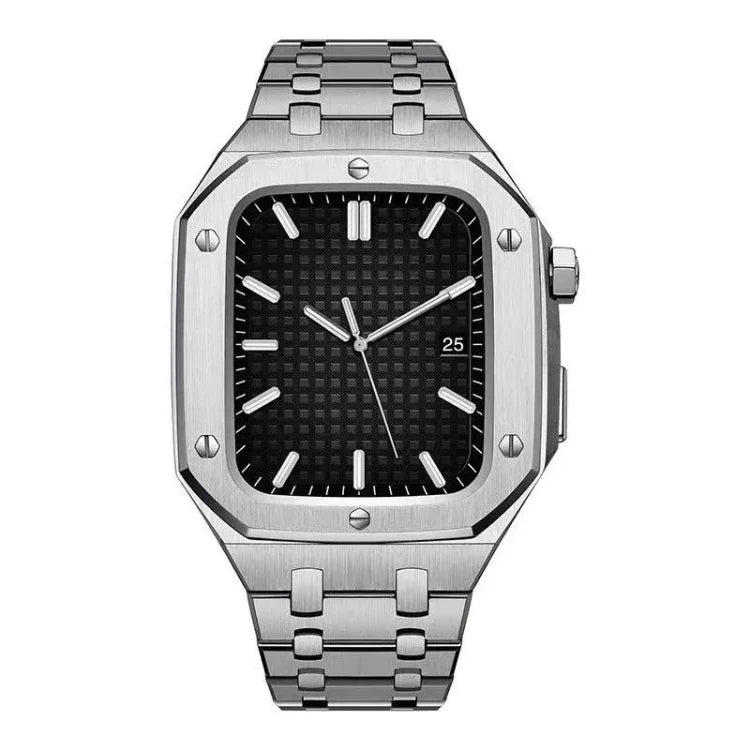 一體成型橡木金屬錶帶 + 錶殼，適用於Apple Watch Series，適用於Apple Watch Series 6&SE&5&4 44mm