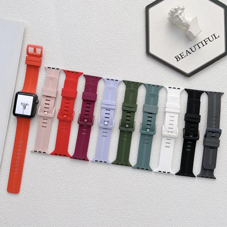 線條矽膠錶帶，適用於Apple Watch Series，7 41mm / 6&SE&5&4 40mm / 3&2&1 38mm，7 45mm / 6&SE&5&4 44mm / 3&2&1 42mm