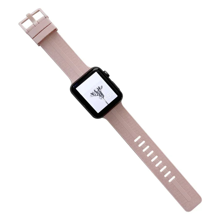 線條矽膠錶帶，適用於Apple Watch Series，7 41mm / 6&SE&5&4 40mm / 3&2&1 38mm，7 45mm / 6&SE&5&4 44mm / 3&2&1 42mm