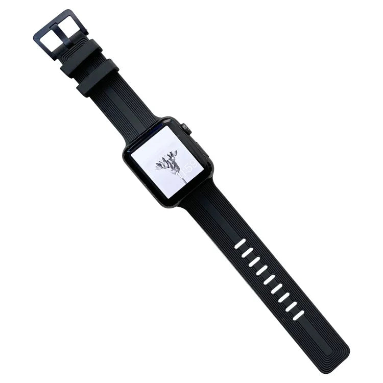 線條矽膠錶帶，適用於Apple Watch Series，7 41mm / 6&SE&5&4 40mm / 3&2&1 38mm，7 45mm / 6&SE&5&4 44mm / 3&2&1 42mm