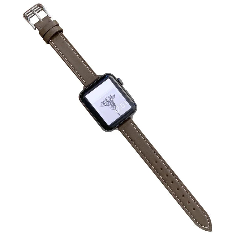 素面皮革錶帶，適用於Apple Watch Series，7 41mm / 6&SE&5&4 40mm / 3&2&1 38mm，7 45mm / 6&SE&5&4 44mm / 3&2&1 42mm