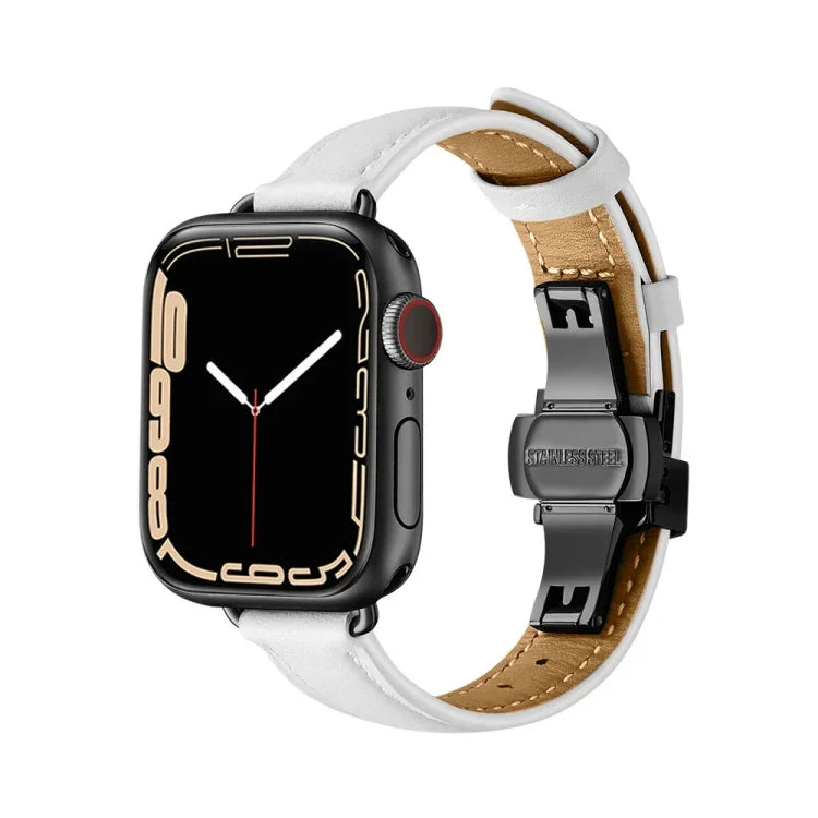 修身蝴蝶扣錶帶，適用於Apple Watch Series，7 41mm / 6&SE&5&4 40mm / 3&2&1 38mm