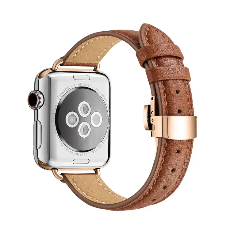 修身蝴蝶扣錶帶，適用於Apple Watch Series，7 41mm / 6&SE&5&4 40mm / 3&2&1 38mm