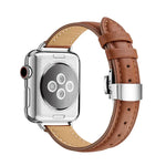 修身蝴蝶扣錶帶，適用於Apple Watch Series，7 41mm / 6&SE&5&4 40mm / 3&2&1 38mm
