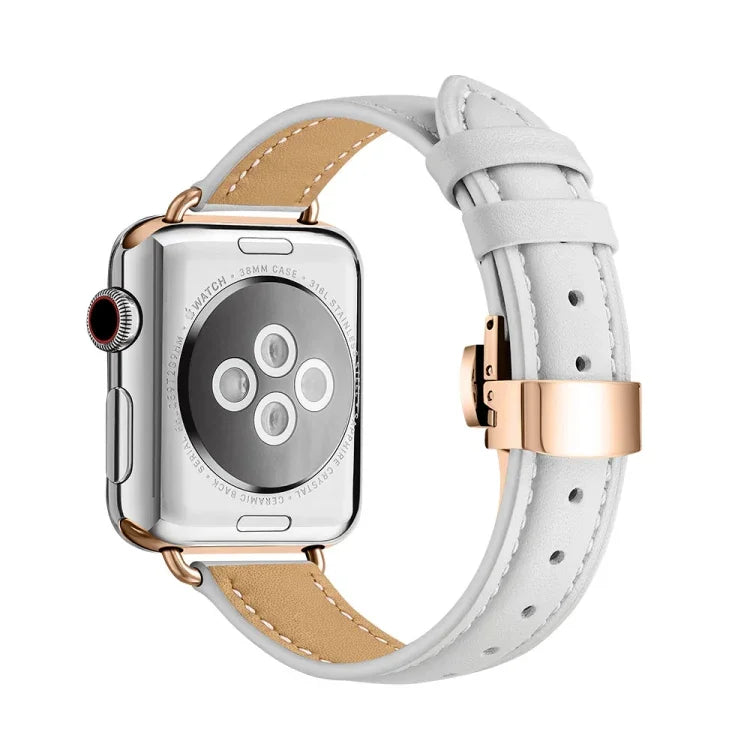修身蝴蝶扣錶帶，適用於Apple Watch Series，7 41mm / 6&SE&5&4 40mm / 3&2&1 38mm