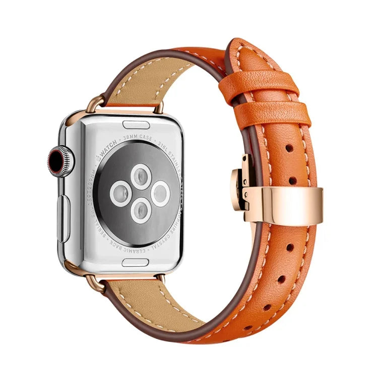 修身蝴蝶扣錶帶，適用於Apple Watch Series，7 41mm / 6&SE&5&4 40mm / 3&2&1 38mm