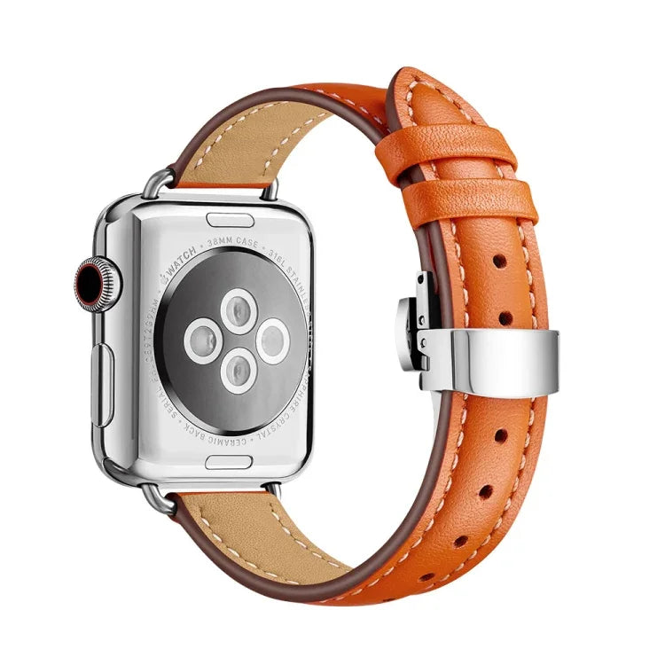 修身蝴蝶扣錶帶，適用於Apple Watch Series，7 41mm / 6&SE&5&4 40mm / 3&2&1 38mm