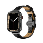 修身蝴蝶扣錶帶，適用於Apple Watch Series，7 41mm / 6&SE&5&4 40mm / 3&2&1 38mm