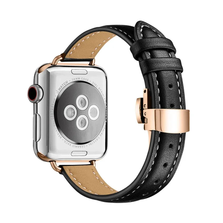 修身蝴蝶扣錶帶，適用於Apple Watch Series，7 41mm / 6&SE&5&4 40mm / 3&2&1 38mm