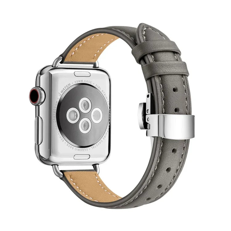 修身蝴蝶扣錶帶，適用於Apple Watch Series，7 41mm / 6&SE&5&4 40mm / 3&2&1 38mm