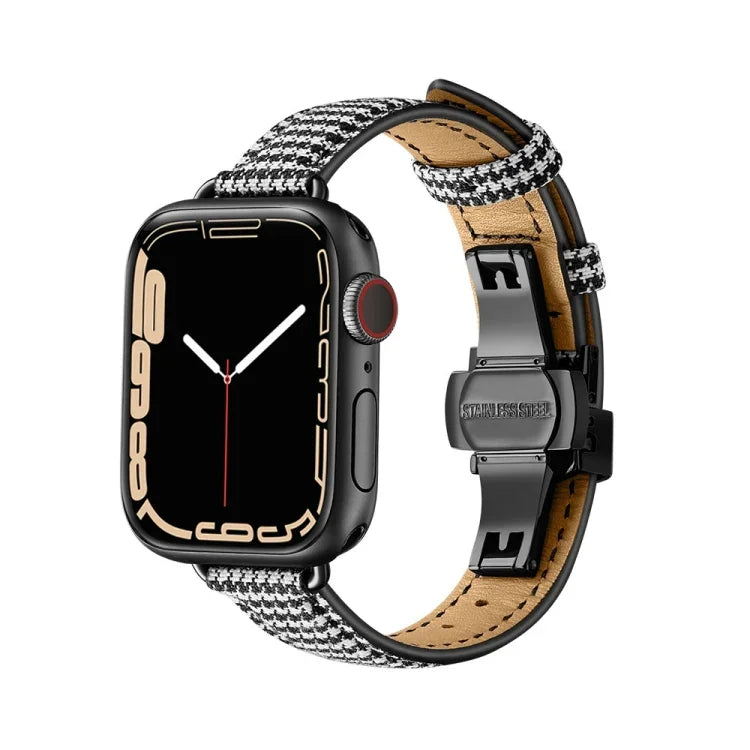 修身蝴蝶扣錶帶，適用於Apple Watch Series，7 41mm / 6&SE&5&4 40mm / 3&2&1 38mm