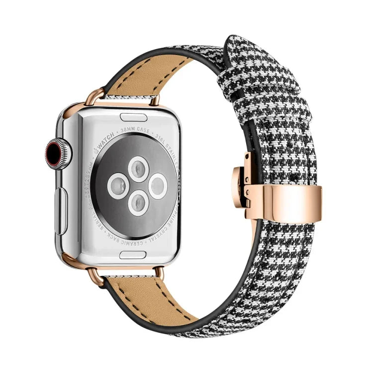修身蝴蝶扣錶帶，適用於Apple Watch Series，7 41mm / 6&SE&5&4 40mm / 3&2&1 38mm