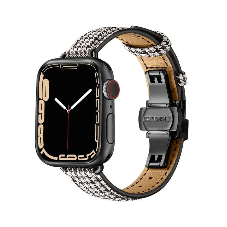 修身蝴蝶扣錶帶，適用於Apple Watch Series，7 41mm / 6&SE&5&4 40mm / 3&2&1 38mm