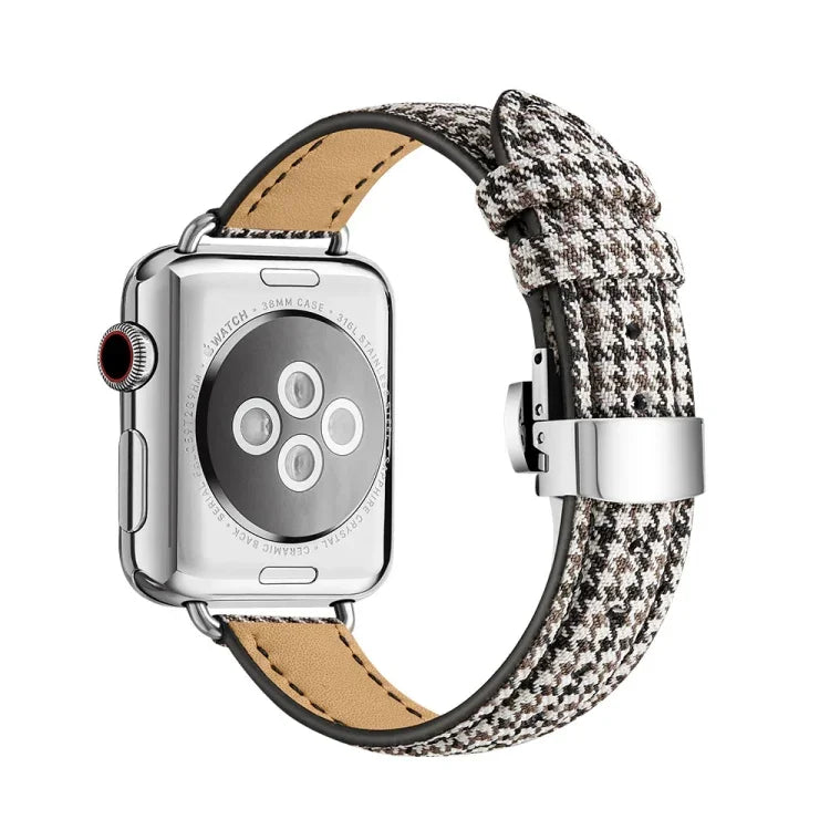 修身蝴蝶扣錶帶，適用於Apple Watch Series，7 41mm / 6&SE&5&4 40mm / 3&2&1 38mm