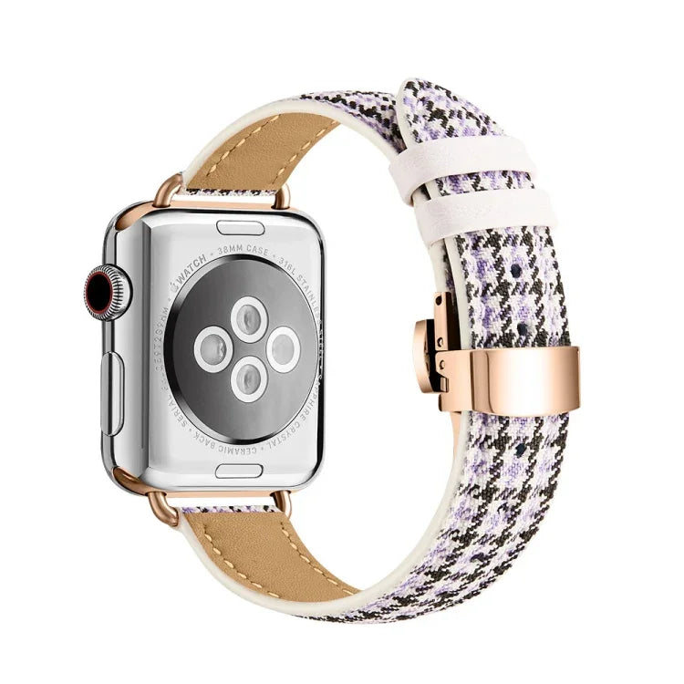 修身蝴蝶扣錶帶，適用於Apple Watch Series，7 41mm / 6&SE&5&4 40mm / 3&2&1 38mm