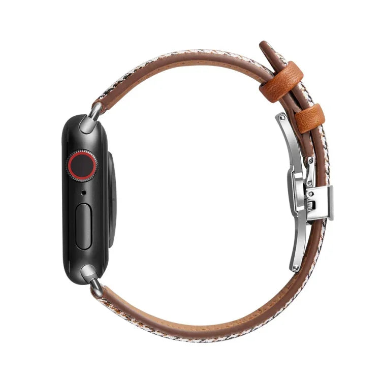 修身蝴蝶扣錶帶，適用於Apple Watch Series，7 41mm / 6&SE&5&4 40mm / 3&2&1 38mm