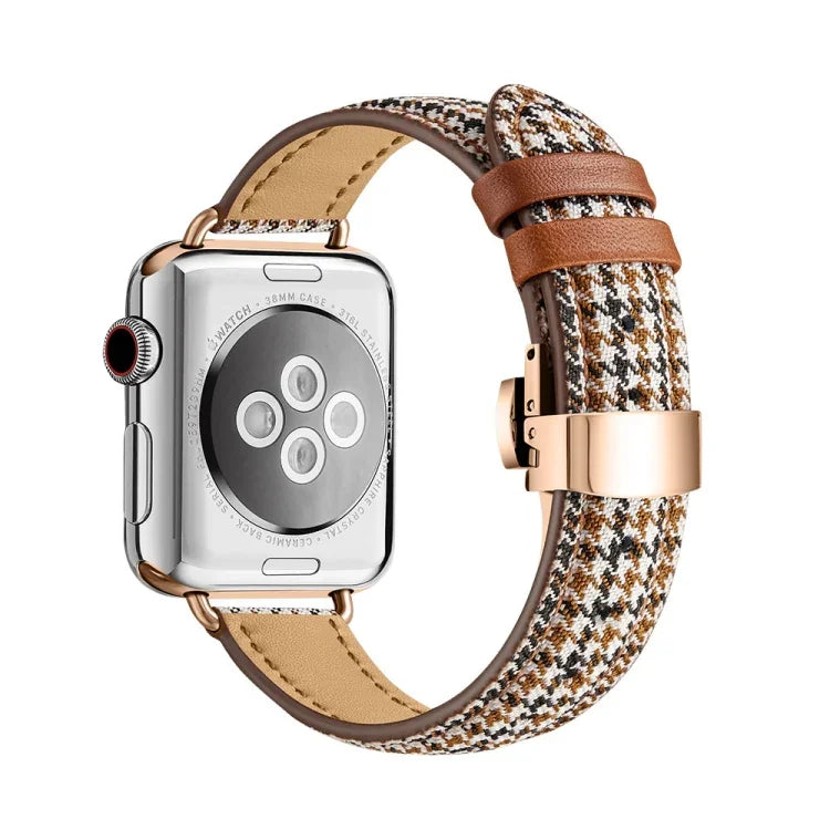 修身蝴蝶扣錶帶，適用於Apple Watch Series，7 41mm / 6&SE&5&4 40mm / 3&2&1 38mm