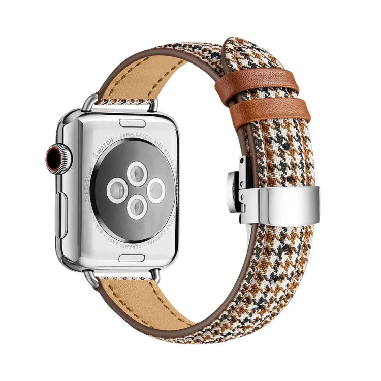 修身蝴蝶扣錶帶，適用於Apple Watch Series，7 41mm / 6&SE&5&4 40mm / 3&2&1 38mm