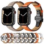 修身蝴蝶扣錶帶，適用於Apple Watch Series，7 41mm / 6&SE&5&4 40mm / 3&2&1 38mm