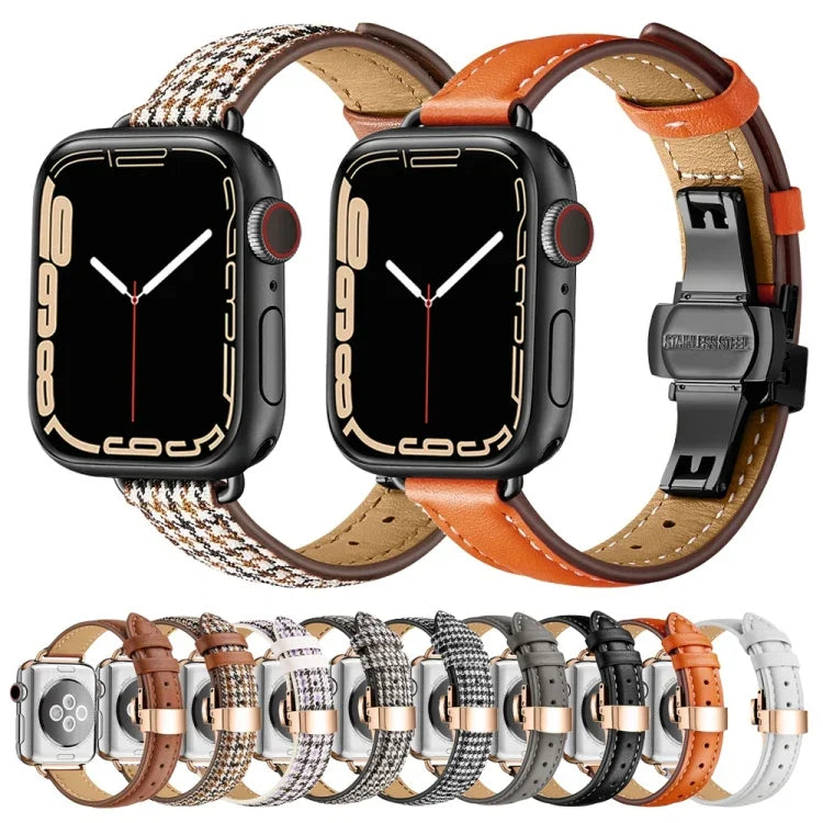 修身蝴蝶扣錶帶，適用於Apple Watch Series，7 41mm / 6&SE&5&4 40mm / 3&2&1 38mm