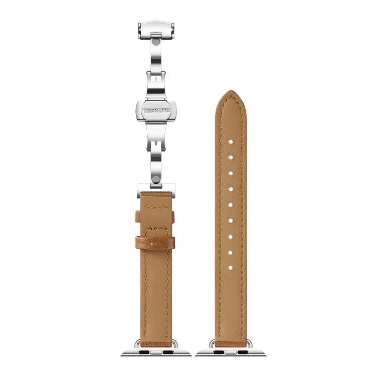 修身蝴蝶扣錶帶，適用於Apple Watch Series，7 41mm / 6&SE&5&4 40mm / 3&2&1 38mm