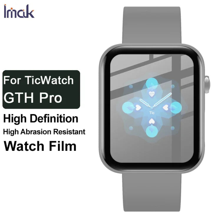 IMAK 壓克力高清錶面保護膜，適用於 TicWatch GTH Pro，Samsung Galaxy Watch 3 41mm，Samsung Galaxy Watch 3 45mm，Samsung Galaxy Watch 4 42mm，Samsung Galaxy Watch 4 46mm