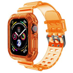 透明錶帶，適用於Apple Watch Series 8&7 45mm / SE 2&6&SE&5&4 44mm / 3&2&1 42mm（透明棕色），7 41mm / 6&SE&5&4 40mm / 3&2&1 38mm，7 45mm / 6&SE&5&4 44mm / 3&2&1 42mm