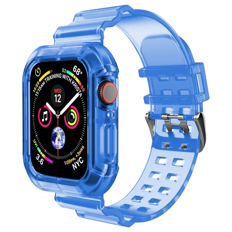 透明錶帶，適用於Apple Watch Series 8&7 45mm / SE 2&6&SE&5&4 44mm / 3&2&1 42mm（透明棕色），7 41mm / 6&SE&5&4 40mm / 3&2&1 38mm，7 45mm / 6&SE&5&4 44mm / 3&2&1 42mm