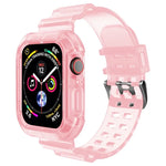 透明錶帶，適用於Apple Watch Series 8&7 45mm / SE 2&6&SE&5&4 44mm / 3&2&1 42mm（透明棕色），7 41mm / 6&SE&5&4 40mm / 3&2&1 38mm，7 45mm / 6&SE&5&4 44mm / 3&2&1 42mm