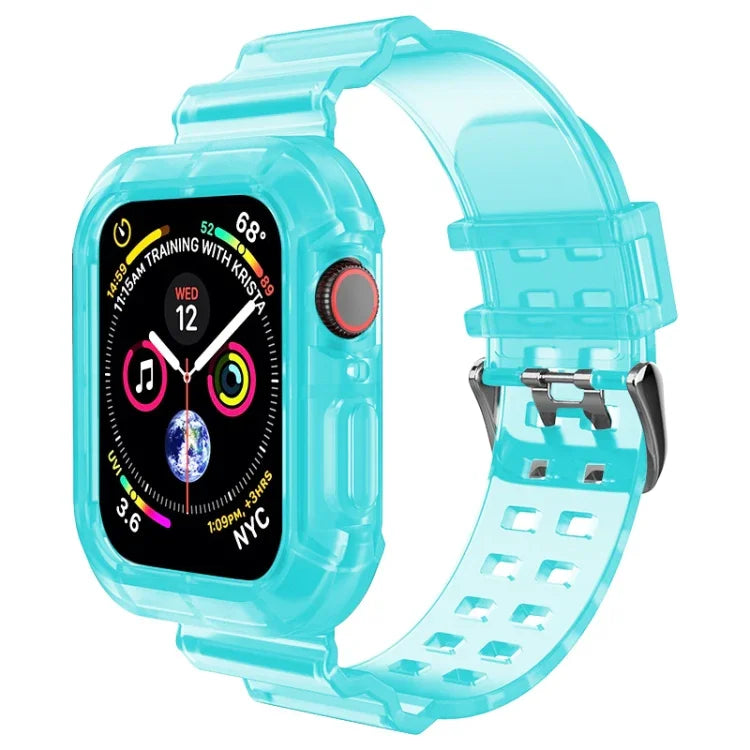 透明錶帶，適用於Apple Watch Series 8&7 45mm / SE 2&6&SE&5&4 44mm / 3&2&1 42mm（透明棕色），7 41mm / 6&SE&5&4 40mm / 3&2&1 38mm，7 45mm / 6&SE&5&4 44mm / 3&2&1 42mm