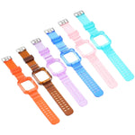 透明錶帶，適用於Apple Watch Series 8&7 45mm / SE 2&6&SE&5&4 44mm / 3&2&1 42mm（透明棕色），7 41mm / 6&SE&5&4 40mm / 3&2&1 38mm，7 45mm / 6&SE&5&4 44mm / 3&2&1 42mm