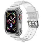 透明錶帶，適用於Apple Watch Series 8&7 45mm / SE 2&6&SE&5&4 44mm / 3&2&1 42mm（透明棕色），7 41mm / 6&SE&5&4 40mm / 3&2&1 38mm，7 45mm / 6&SE&5&4 44mm / 3&2&1 42mm